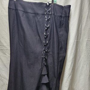Belle Pogue Vintage Black Mermaid Skirt Corset Gothic - 3X